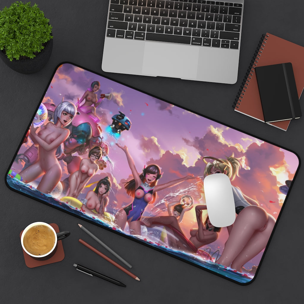 Overwatch Nude Hentai Waifus Desk Mat - Lewd Mousepad - Gaming Girls Playmat