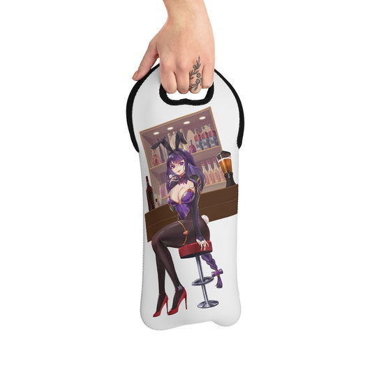 Sexy Wine Tote Bag - Genshin Impact Ecchi Raiden Shogun - Travel Wine Bag - Neoprene Wine Bag Gift