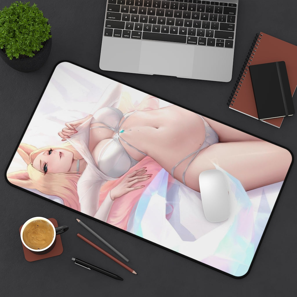 Sexy Ahri Mousepad - League of Legends Gaming Desk Mat - LoL Playmat