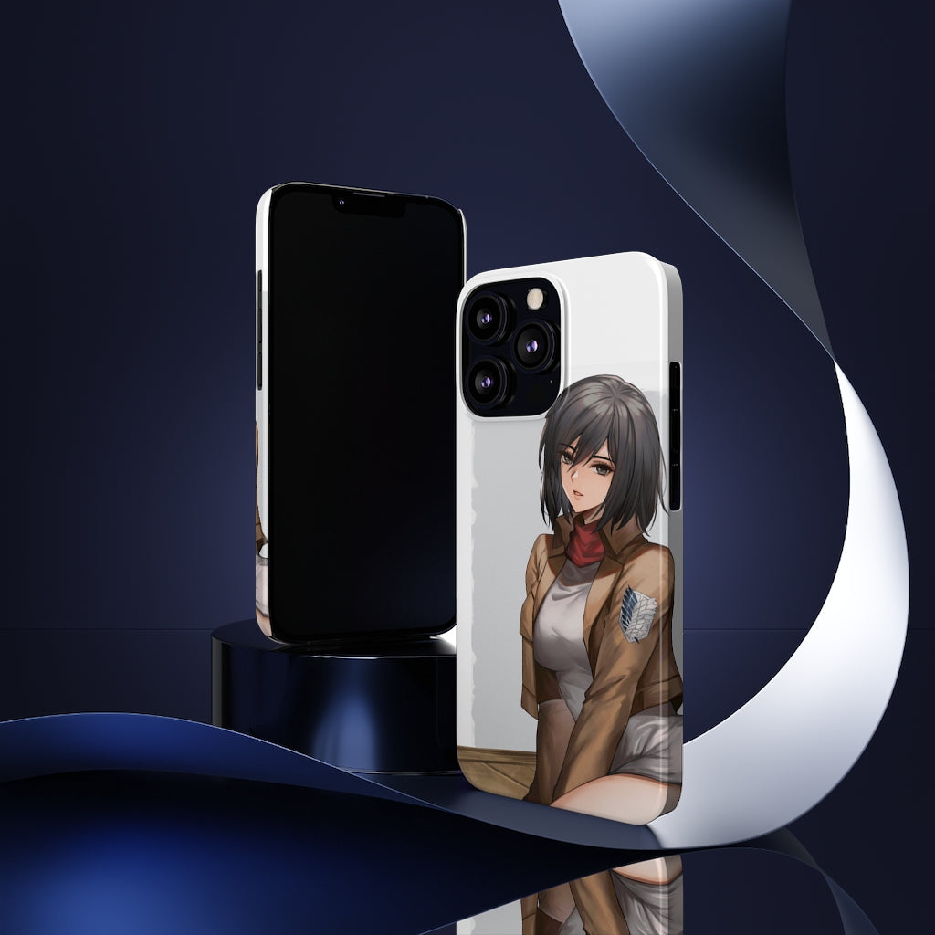 iPhone 13 Case - iPhone 12 Case - AOT Phone Case - Mikasa Anime Phone Case