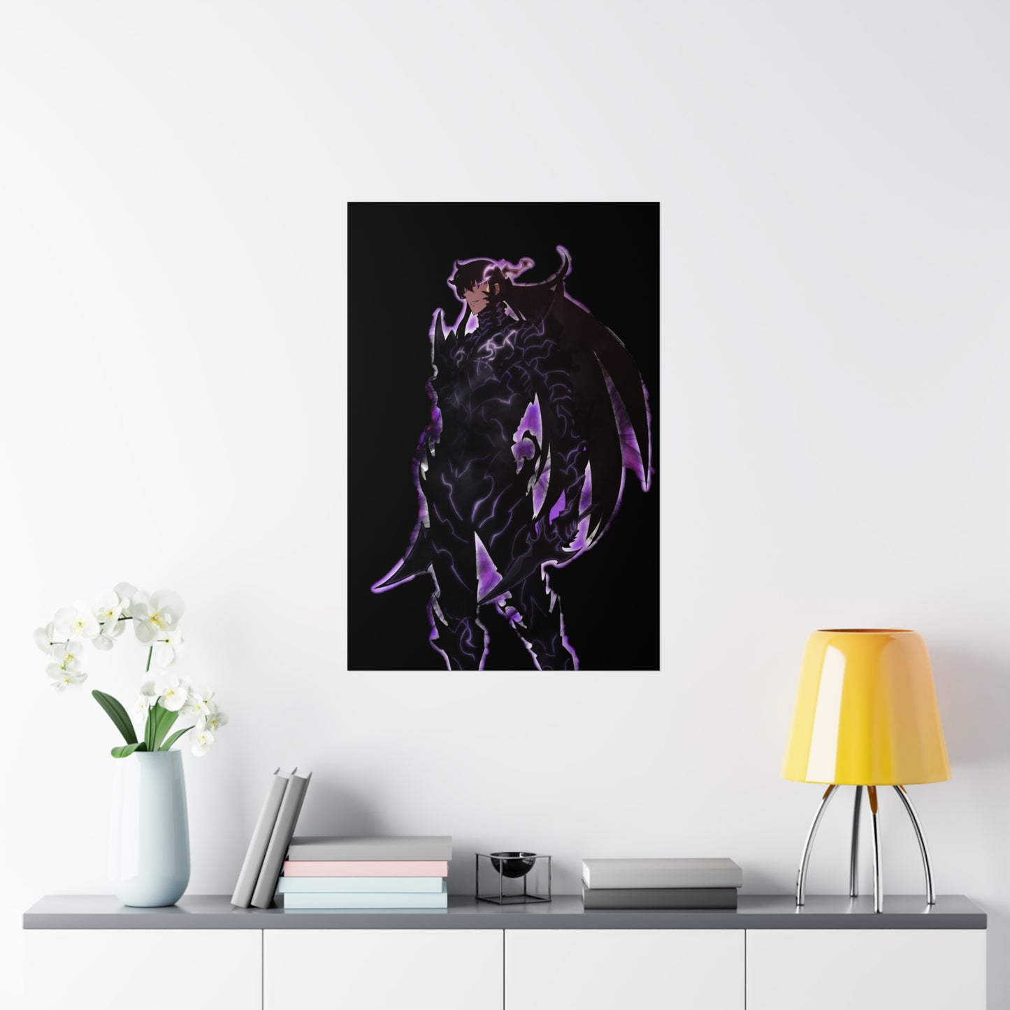 Solo Leveling Poster - Premium Matte Vertical Poster - Sung Jin Woo God Form Anime Wall Art Decor