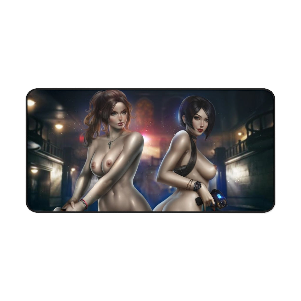 Nude Claire Redfield and Ada Wong Resident Evil Hentai Desk Mat - Ecchi Mousepad - Adult Playmat