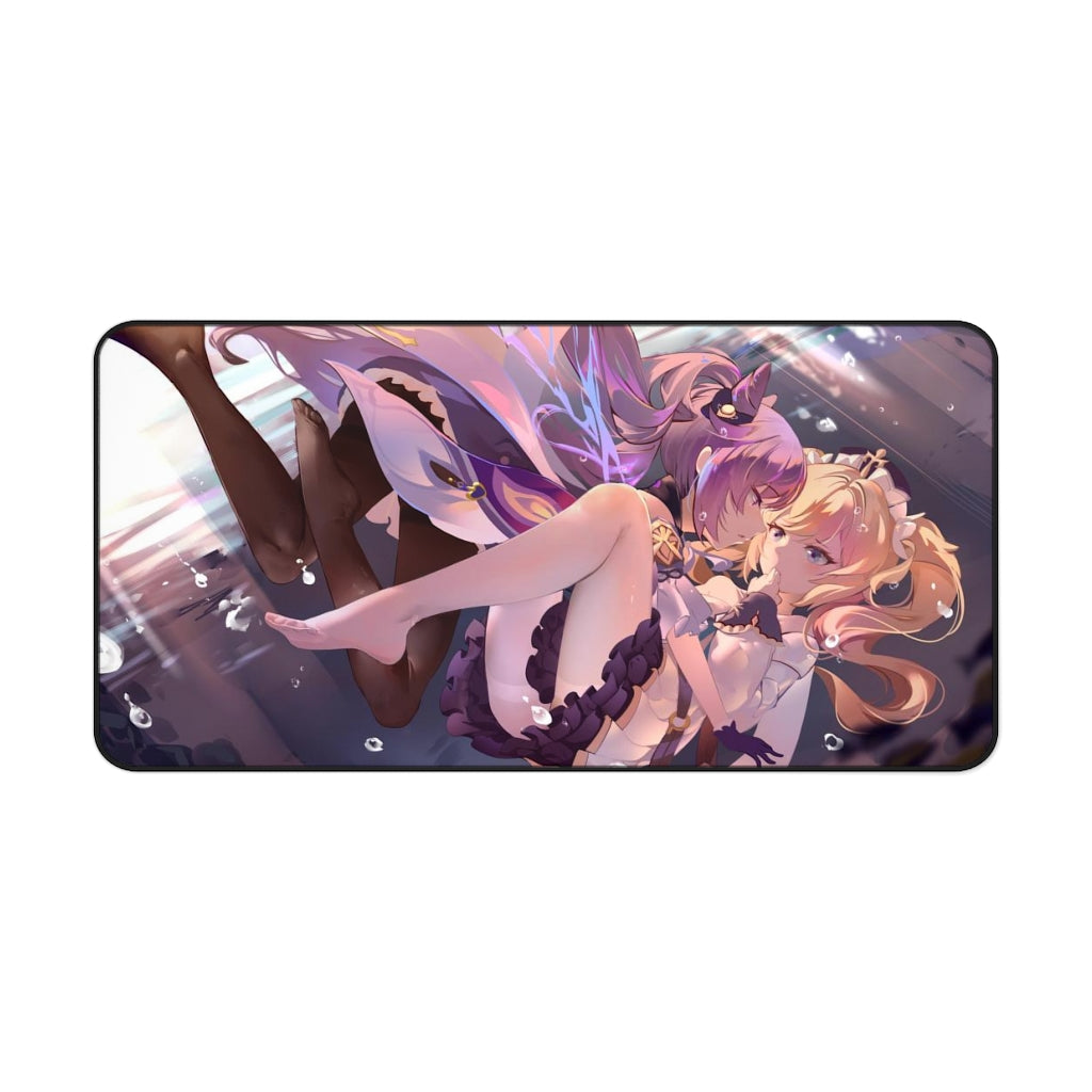 Genshin Impact Sexy Mousepad - Keqing and Barbara Ecchi Desk Mat - Gaming Playmat