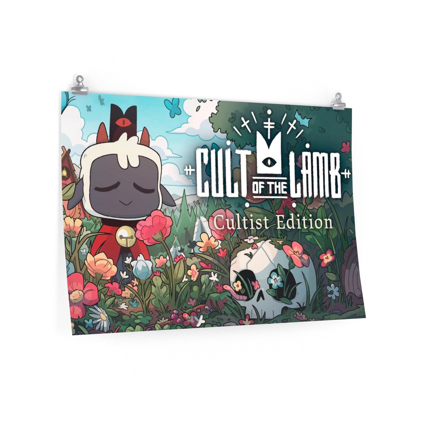 Cult of the Lamb Poster - Cultist Edition Gaming Decor Wall Art - Premium Matte Horizontal Poster