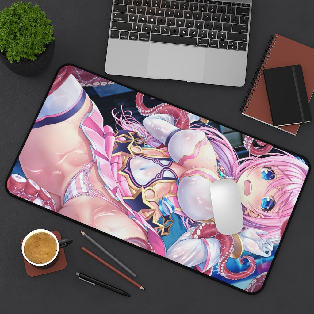 Aigan Tenshi Cheery Pink Hentai Tentacles Desk Mat - Non Slip Mousepad