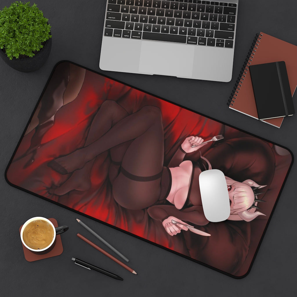 Helltaker Sexy Mousepad - Meal Time Lucifer Gaming Desk Mat - Ecchi Playmat