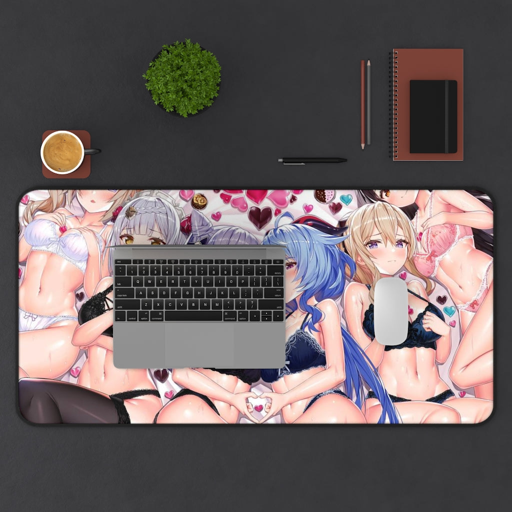 Genshin Impact Sexy Mousepad - Lingerie Waifus Gaming Desk Mat - Ecchi Playmat