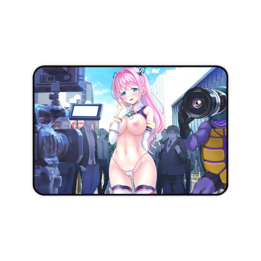 Aigan Tenshi Cheery Pink Nude Cameras Desk Mat - Non Slip Mousepad