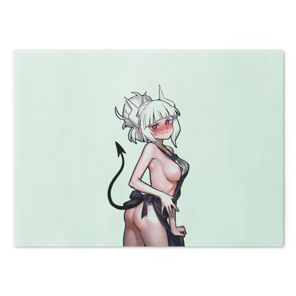 Glass Cutting Board - Helltaker Sexy Apron Lucifer - Charcuterie and Cheese Board