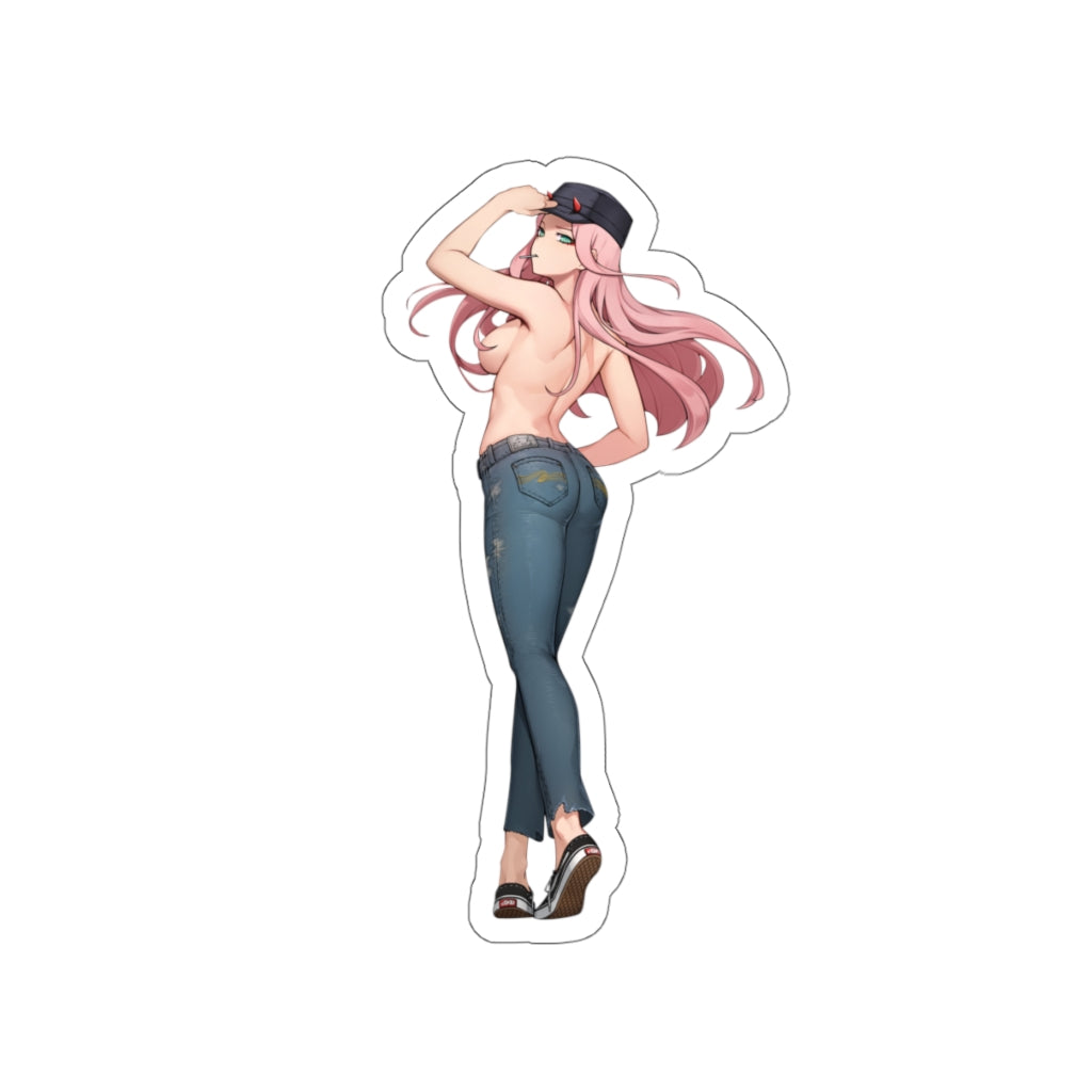 Zero Two Sexy Jeans Waterproof Sticker - Ecchi Decal - Darling in the Franxx