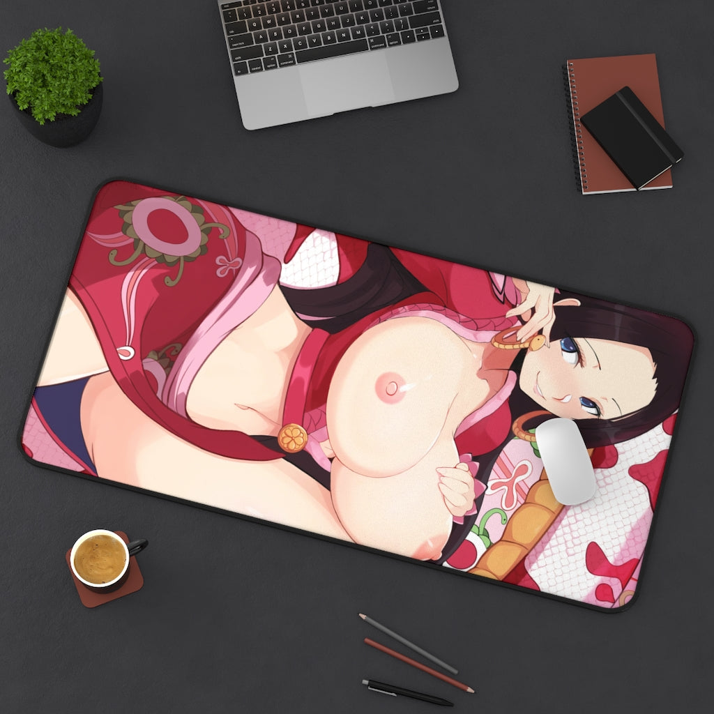 Boa Hancock Huge Tits One Piece Desk Mat - Lewd Mousepad - Anime Girl Playmat