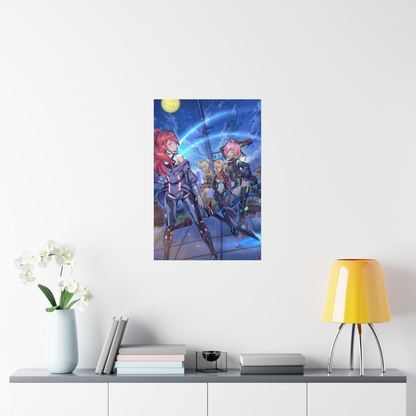 Tower Of Fantasy Neon Waifus Poster - Gaming Decor Wall Art - Premium Matte Vertical Poster