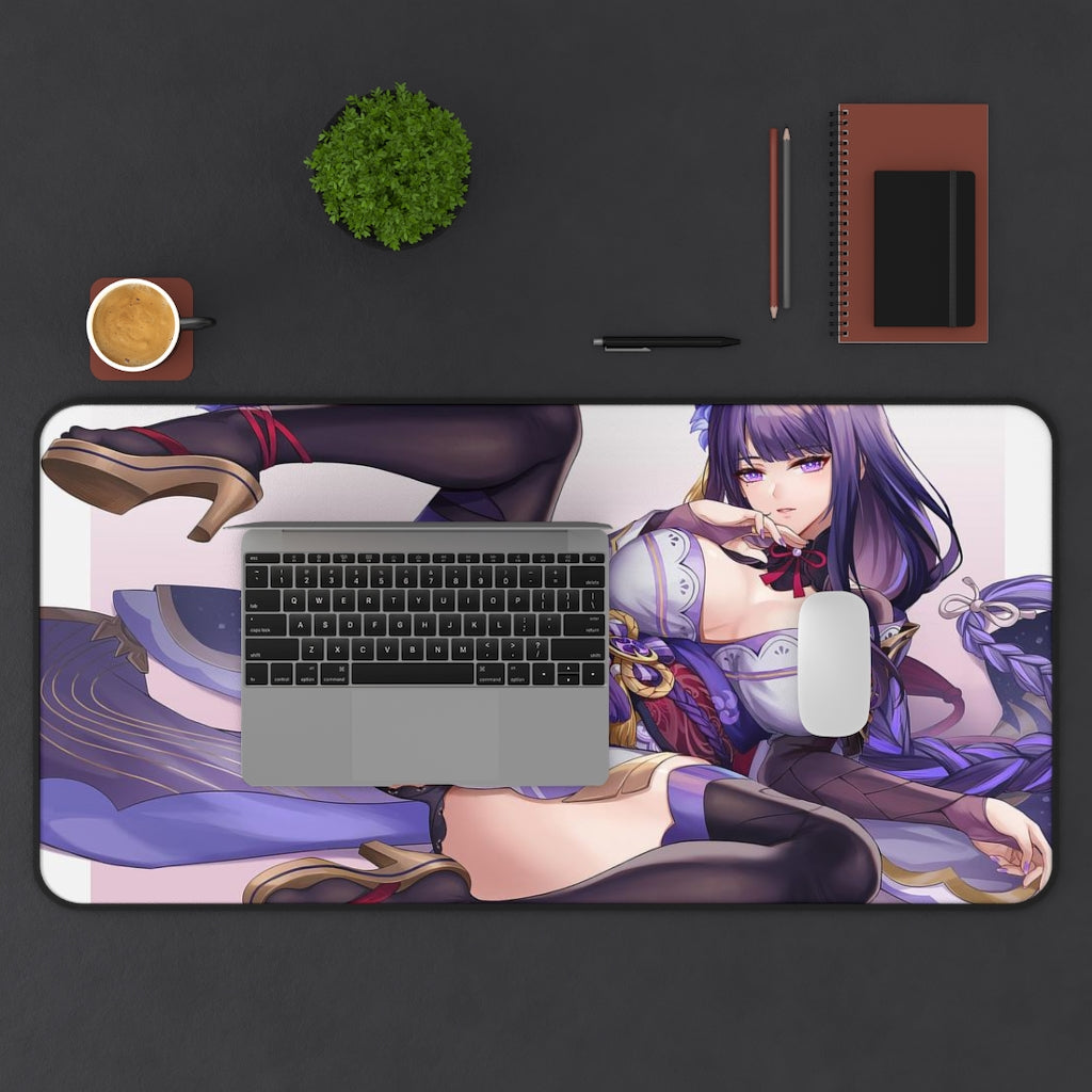 Genshin Impact Mousepad - Ecchi Raiden Shogun Large Desk Mat - Mouse Pad - MTG Playmat