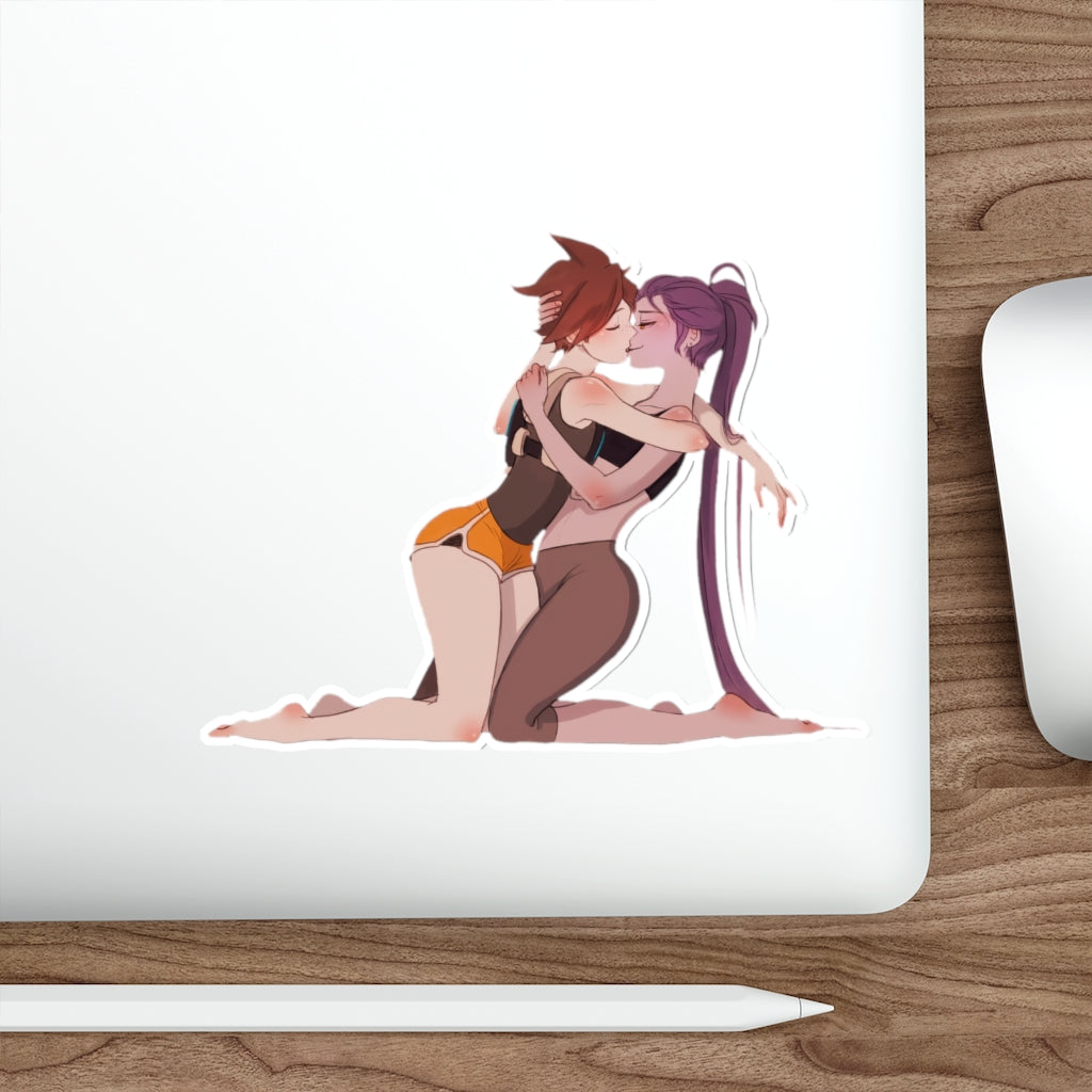 Tracer and Widowmaker Overwatch Yuri Waterproof Sticker - Ecchi Vinyl Decal