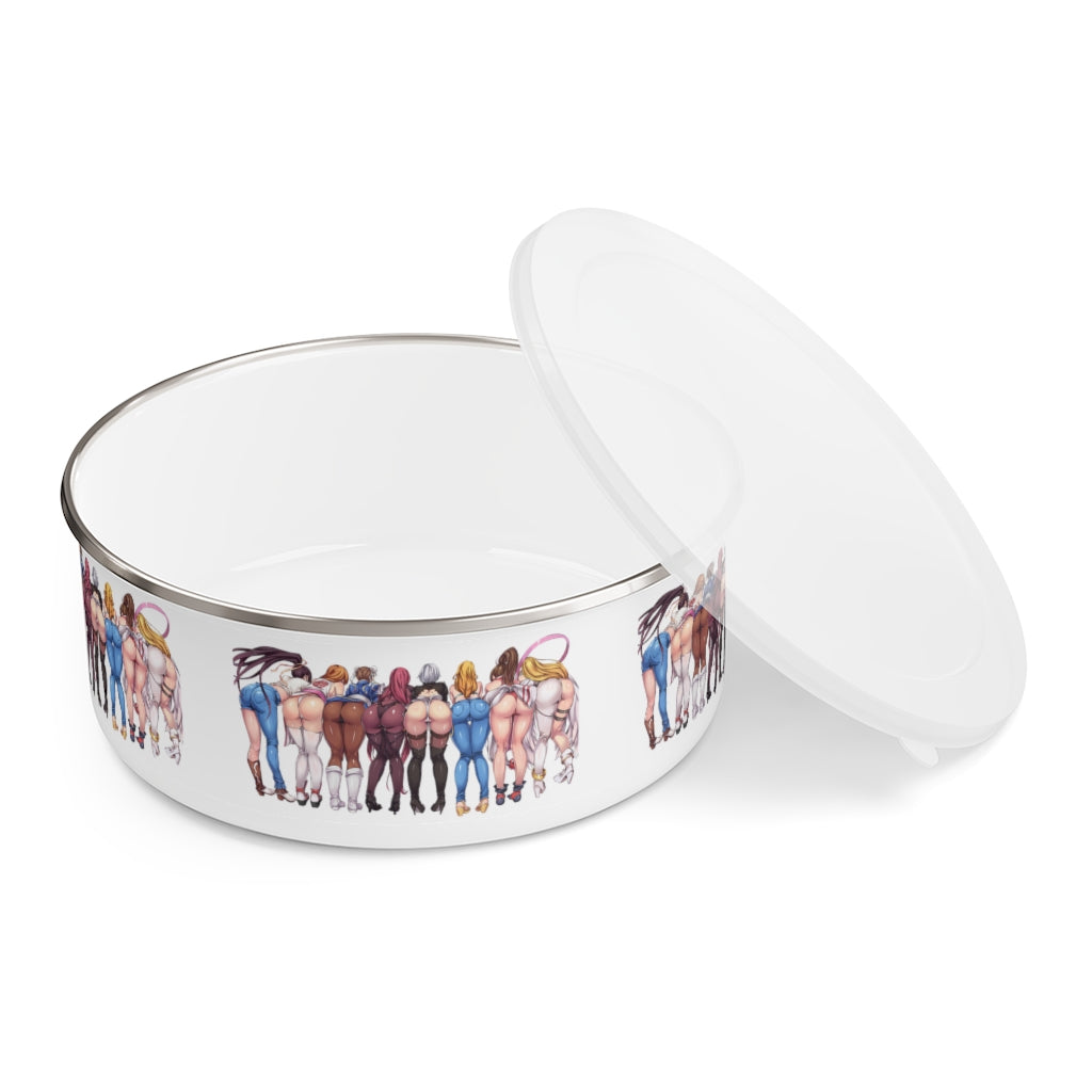 Anime Butts and Video Game Asses Enamel Bowl