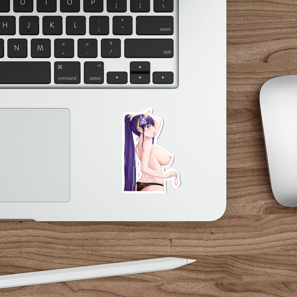 Genshin Impact Hentai Raiden Shogun Nude Tits Waterproof Sticker Decal