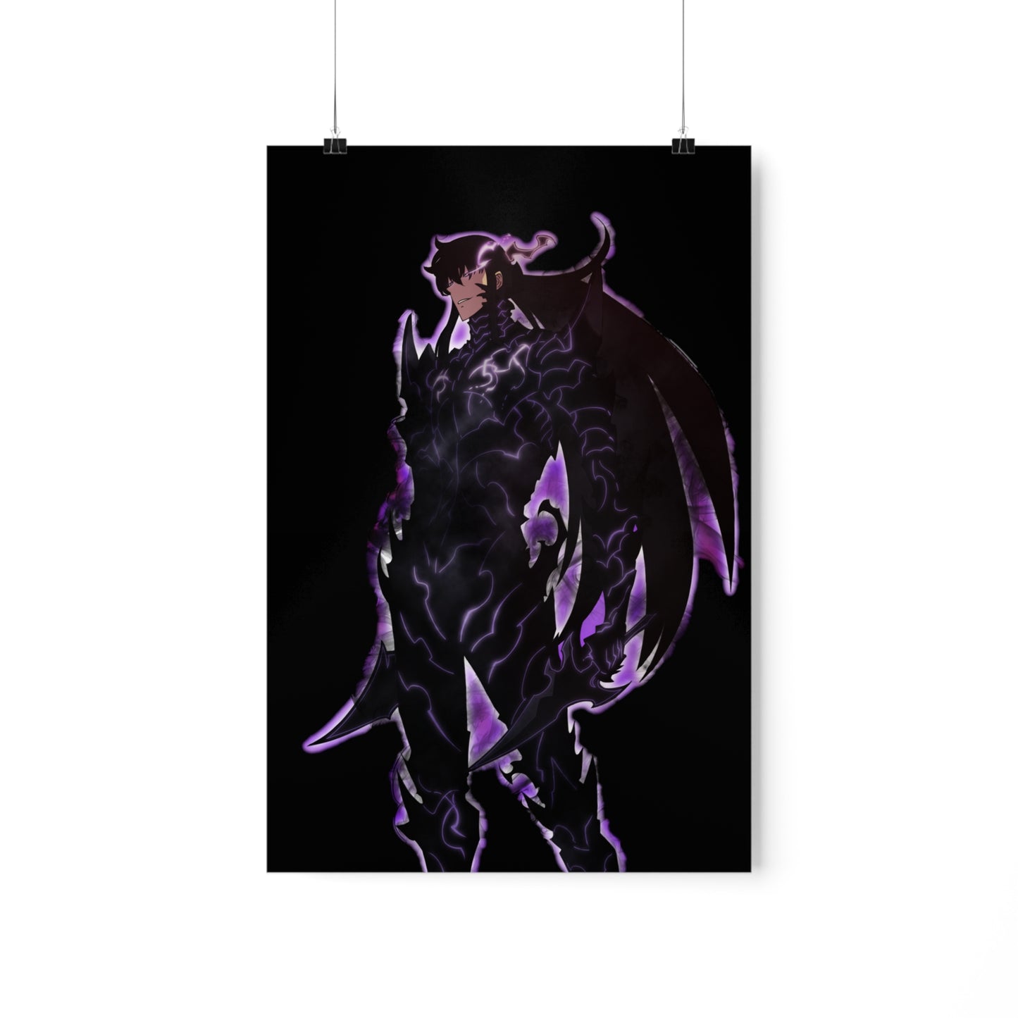 Solo Leveling Poster - Premium Matte Vertical Poster - Sung Jin Woo God Form Anime Wall Art Decor