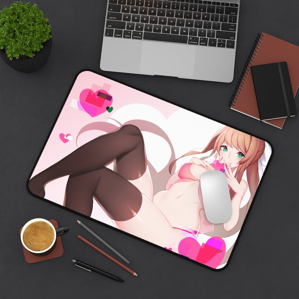 Doki Doki Literature Club Mousepad - Monika Lingerie Large Desk Mat - Ecchi DDLC Mouse Pad - MTG Playmat