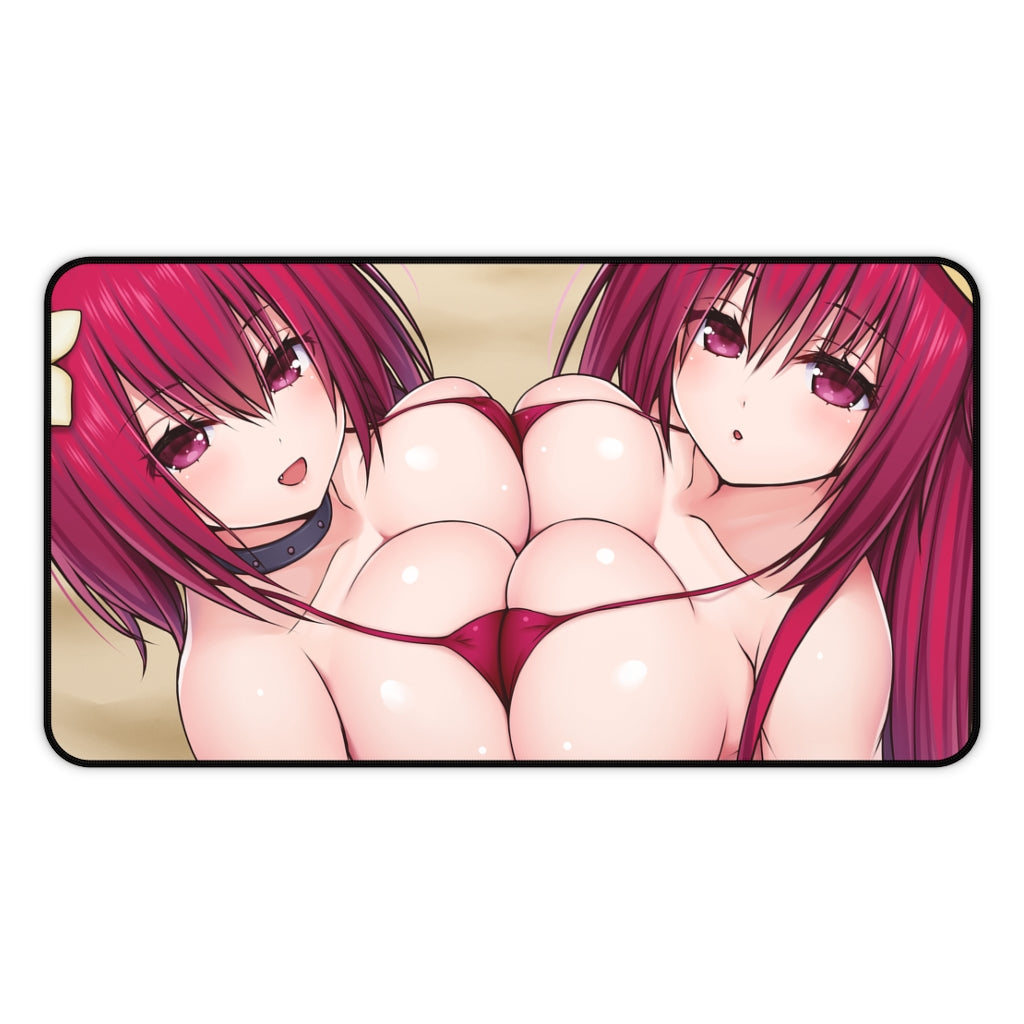 Sexy Anime Boobs Mousepad Doujin - Oppai Desk Mat - Big Gaming Mouse Pad - MTG Playmat