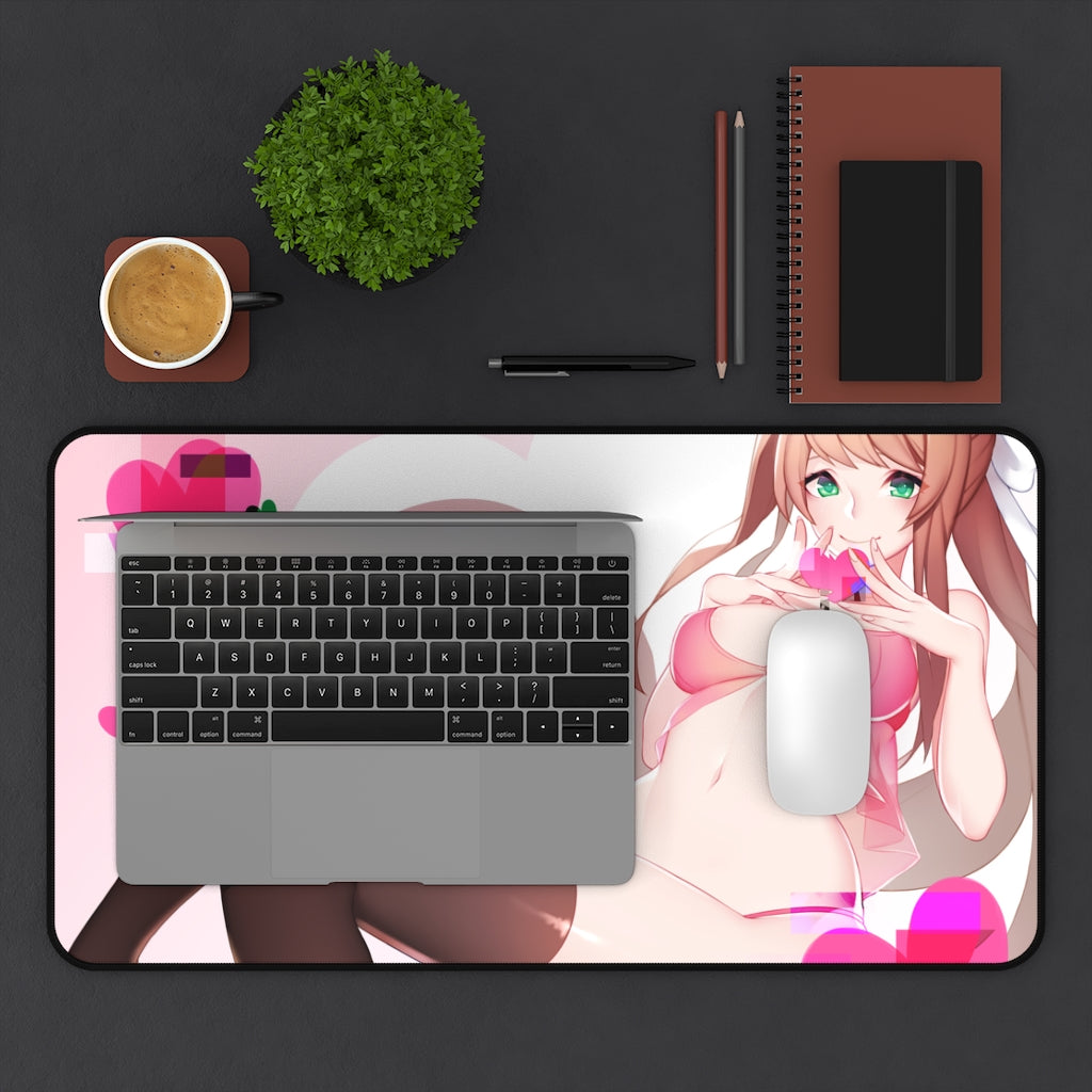 Doki Doki Literature Club Mousepad - Monika Lingerie Large Desk Mat - Ecchi DDLC Mouse Pad - MTG Playmat