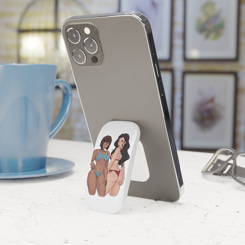 Ecchi Anime Phone Grip - Korrasami Bikini Cell Phone Stand - Phone Click-On Grip