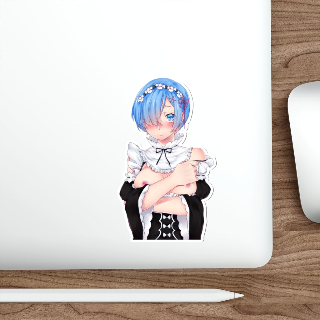 Re Zero Rem Topless Maid Waterproof Sticker - Ecchi Vinyl Decal