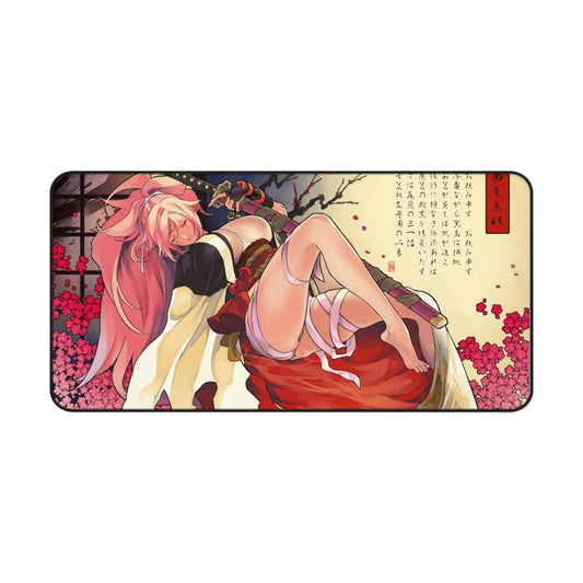 Guilty Gear Sexy Mousepad - Baiken Japanese Gaming Desk Mat - Ecchi Ukiyo-e Playmat