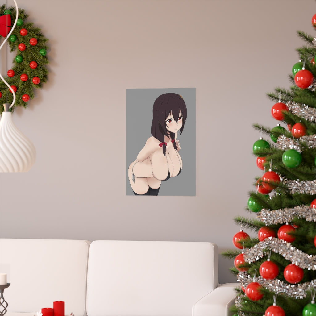 Yunyun Micro Bikini KonoSubara Poster - Lewd Premium Matte Vertical Poster - Adult Wall Art