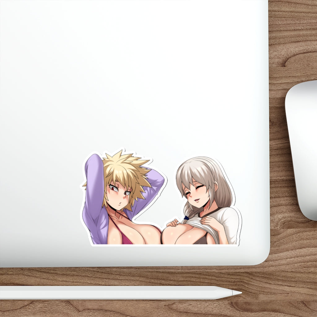 My Hero Academia MILFs Boobs Peeker Sticker - Car Window Sticker Peeker - Ecchi Vinyl Car Decal