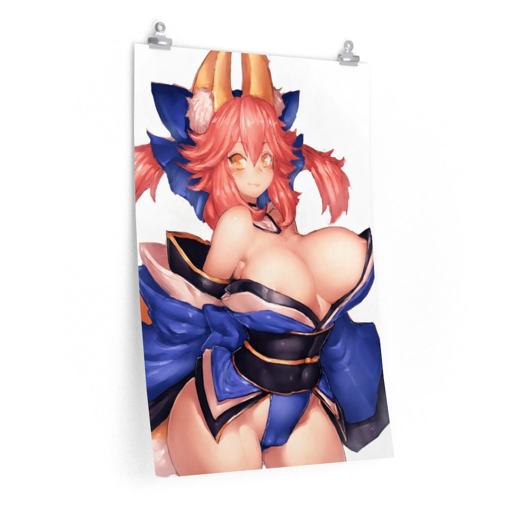 Tamamo No Mae Fate Grand Order Poster - Lewd Premium Matte Vertical Poster - Adult Wall Art