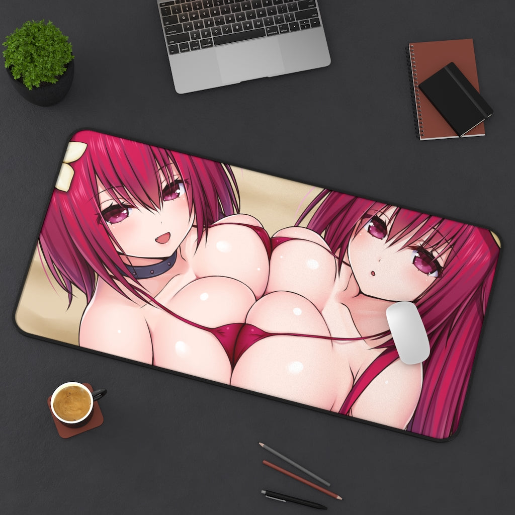 Sexy Anime Boobs Mousepad Doujin - Oppai Desk Mat - Big Gaming Mouse Pad - MTG Playmat