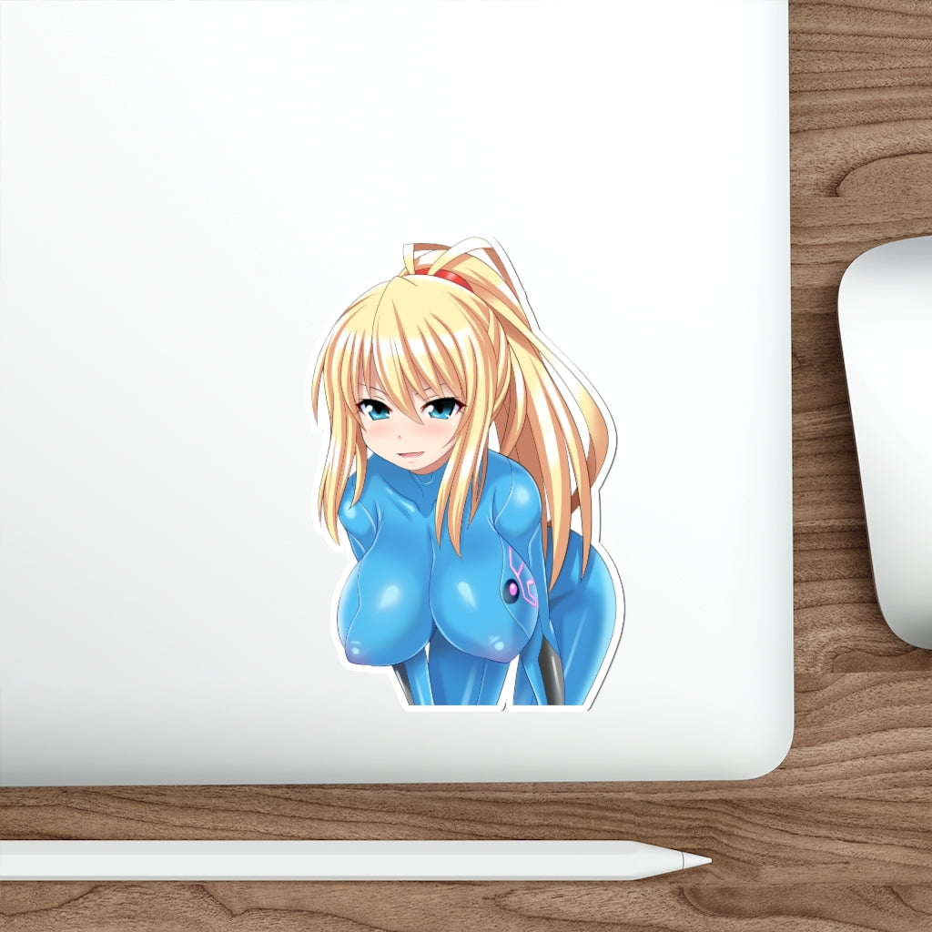 Big Boobs Samus Waterproof Sticker - Ecchi Vinyl Decal