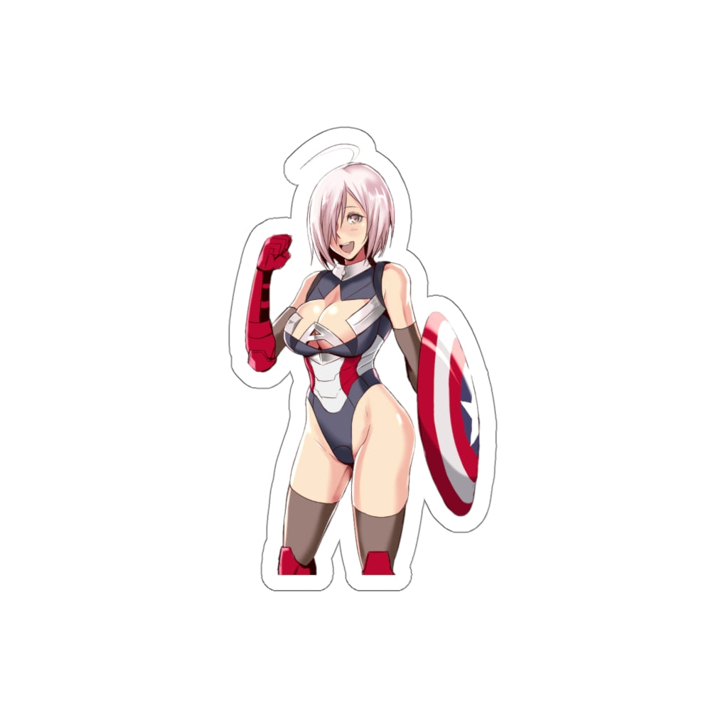 Captain America Mash Kyrielight Waterproof Sticker - Ecchi Vinyl Decal