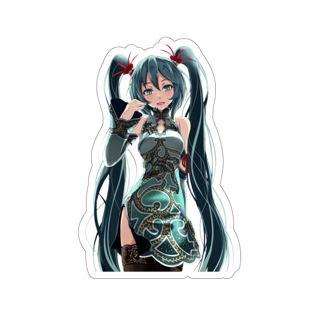 Hatsune Miku Chinese Dress Waterproof Sticker - Ecchi Vinyl Decal