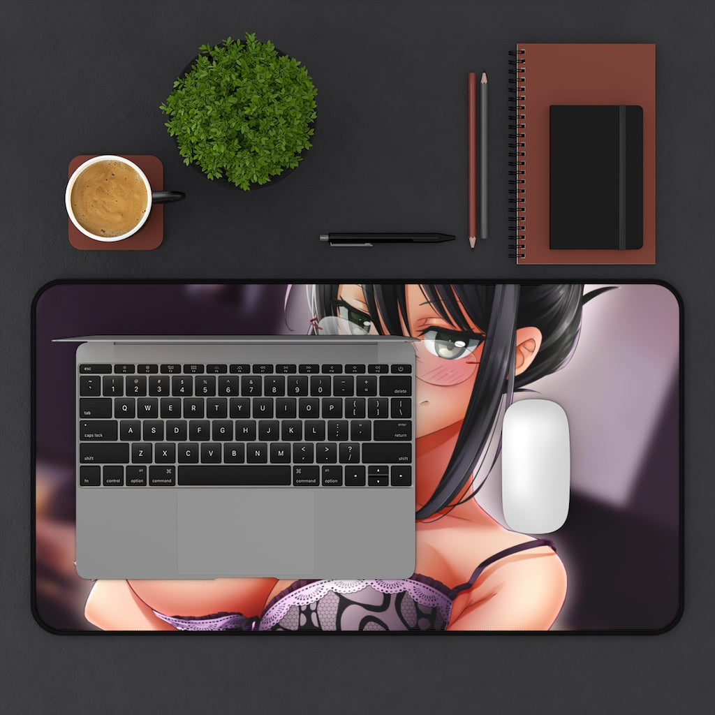 Big Boobs Aiko Yumi Huniepop Desk Mat - Sexy Anime Girl Mousepad - Gaming Playmat