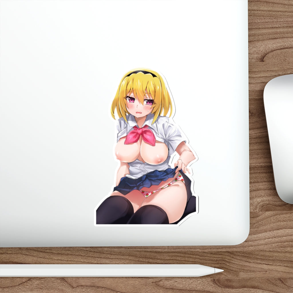 Topless Houjou Satoko Panties Higurashi When They Cry Waterproof Sticker - Ecchi Vinyl Decal