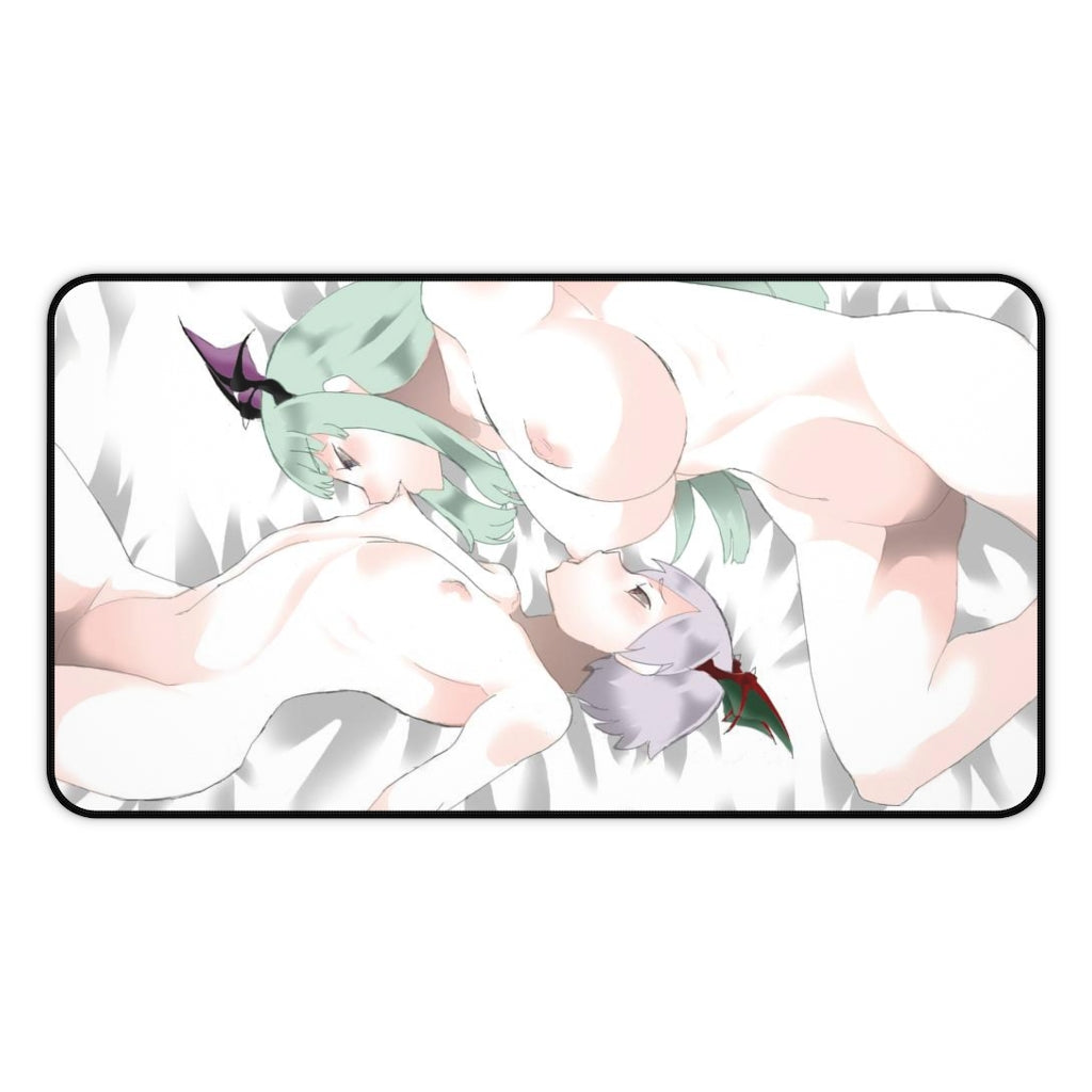 Morrigan and Lilith Aensland Darkstalkers Desk Mat - Non Slip Mousepad