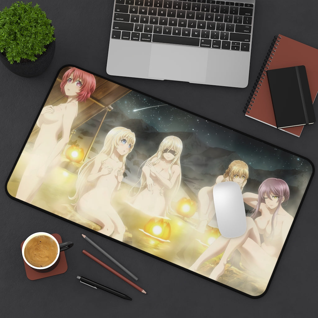 Goblin Slayer Ecchi Mousepad - Nude Female Charaters At The Onsen - Large Desk Mat - Mouse Pad - Sexy Anime Playmat