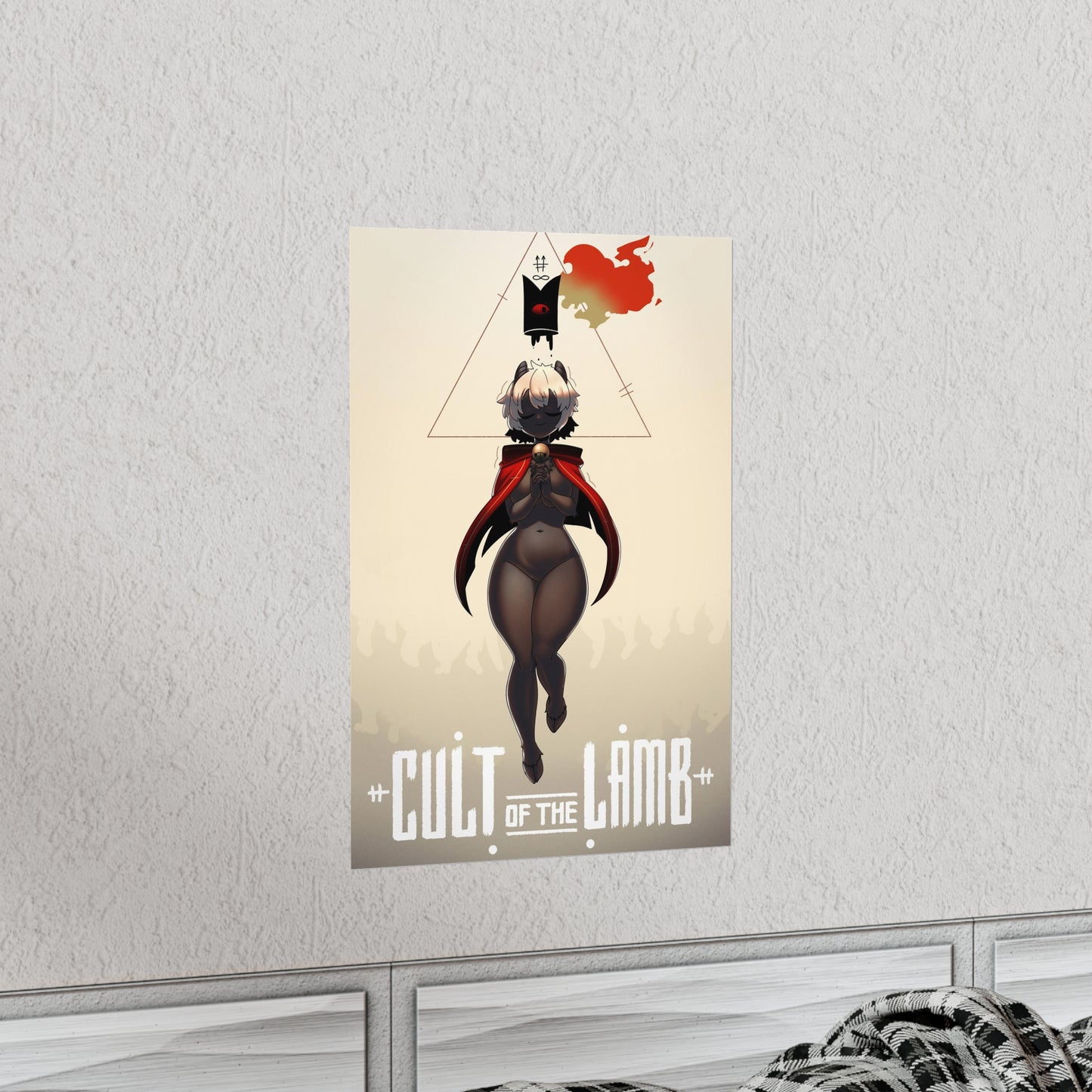 Cult of the Lamb Poster - Ecchi Waifu Parody Gaming Decor Wall Art - Premium Matte Vertical Poster