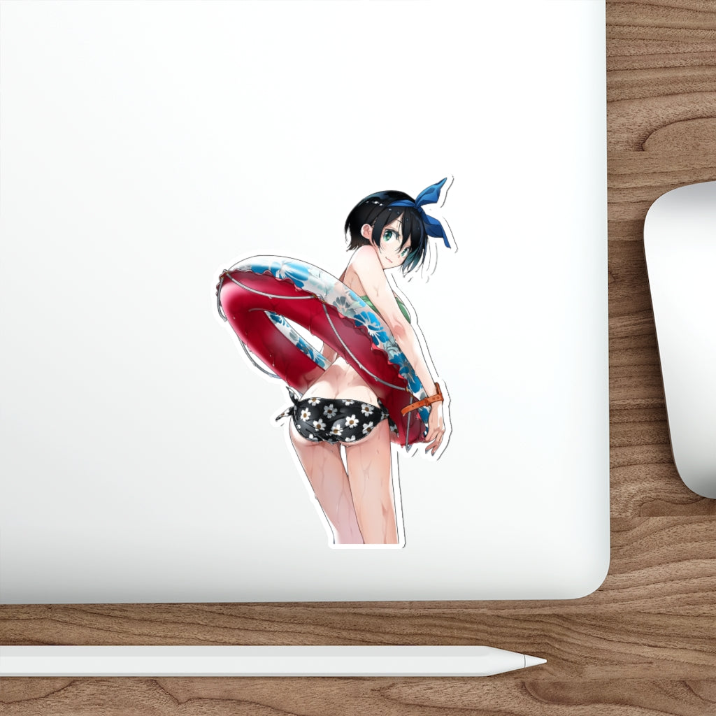 Rent a Girlfriend Wet Bikini Ruka Sarashina Waterproof Sticker - Ecchi Vinyl Decal