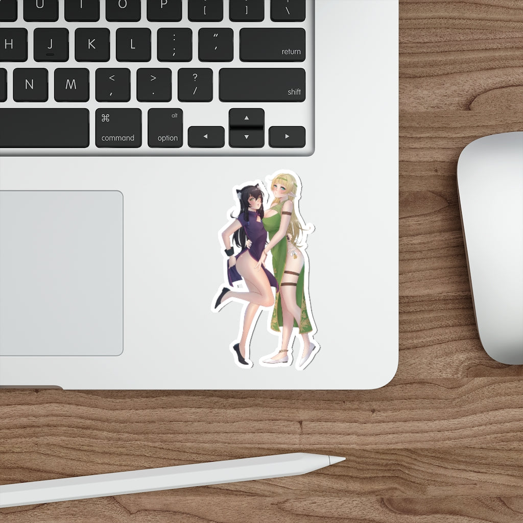 Sexy Rem Galleu and Shera L. Greenwood How Not to Summon a Demon Lord Waterproof Sticker - Ecchi Vinyl Decal