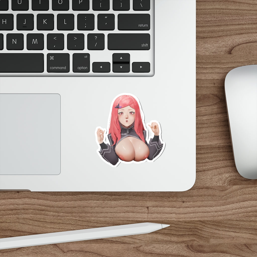 Night Angel Boobs Peeker Last Origin Waterproof Sticker - Ecchi Vinyl Decal