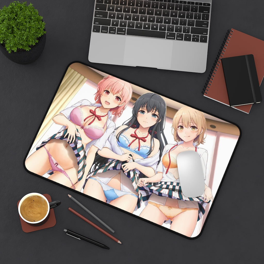 My Teen Romantic Comedy is Wrong as I Expected Panties Waifus Hamachi OreGairu  Desk Mat - Sexy Anime Girls Mousepad - Gaming Playmat