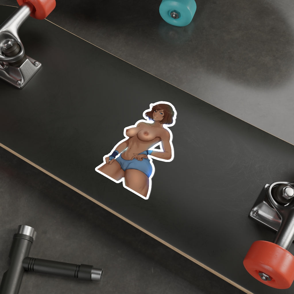 Topless Korra Waterproof Sticker - Ecchi Vinyl Anime Car Decal - The Legend of Korra