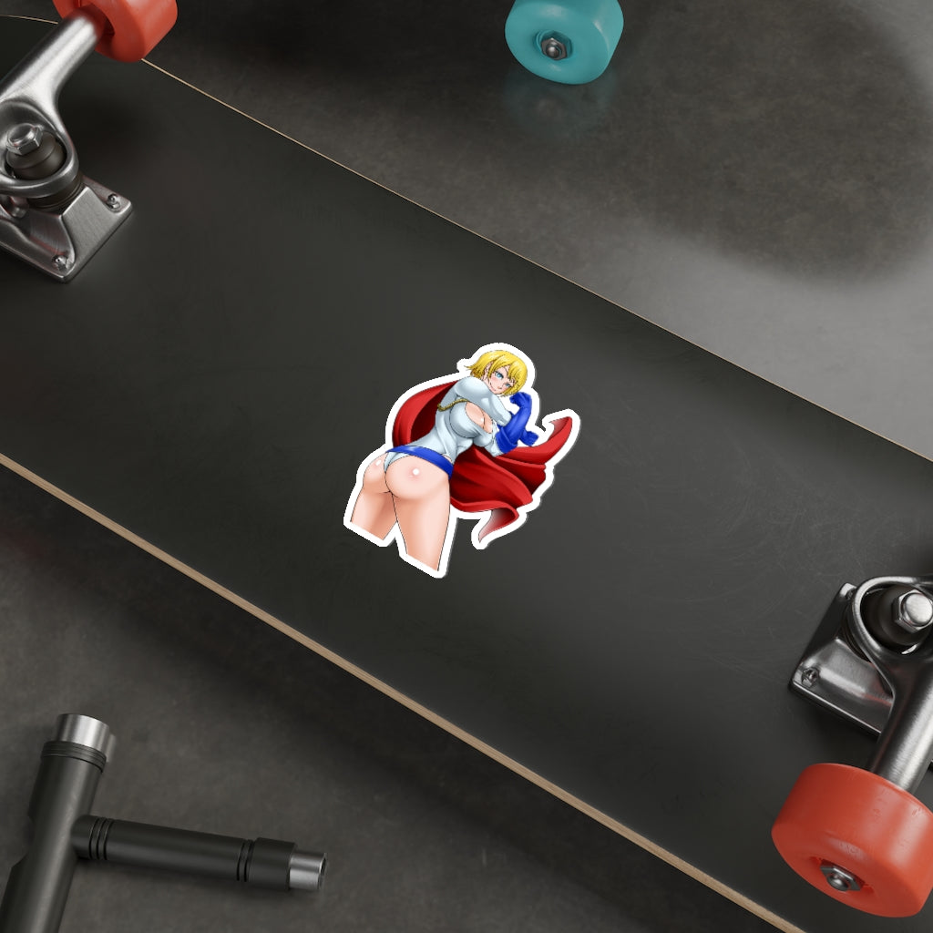 Power Girl Stretch Waterproof Sticker - Ecchi Vinyl Decal