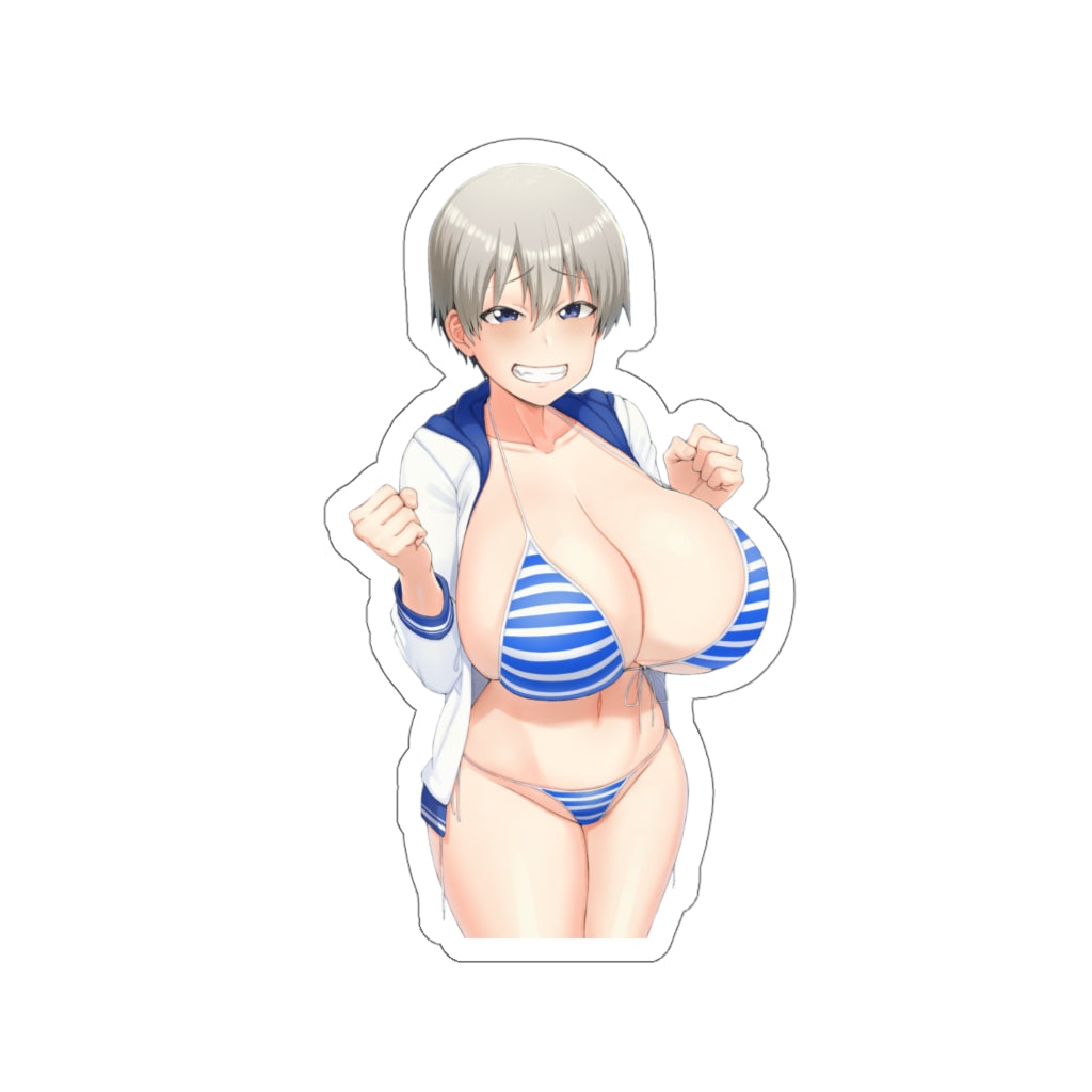 Huge Boobs Uzaki Chan Waterproof Sticker - Ecchi Vinyl Decal