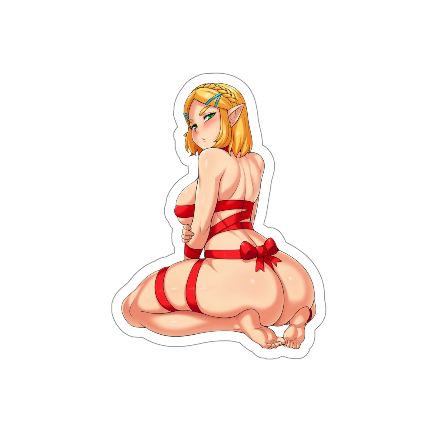 Big Butt Zelda Christmas Gift Waterproof Sticker - Ecchi Vinyl Decal