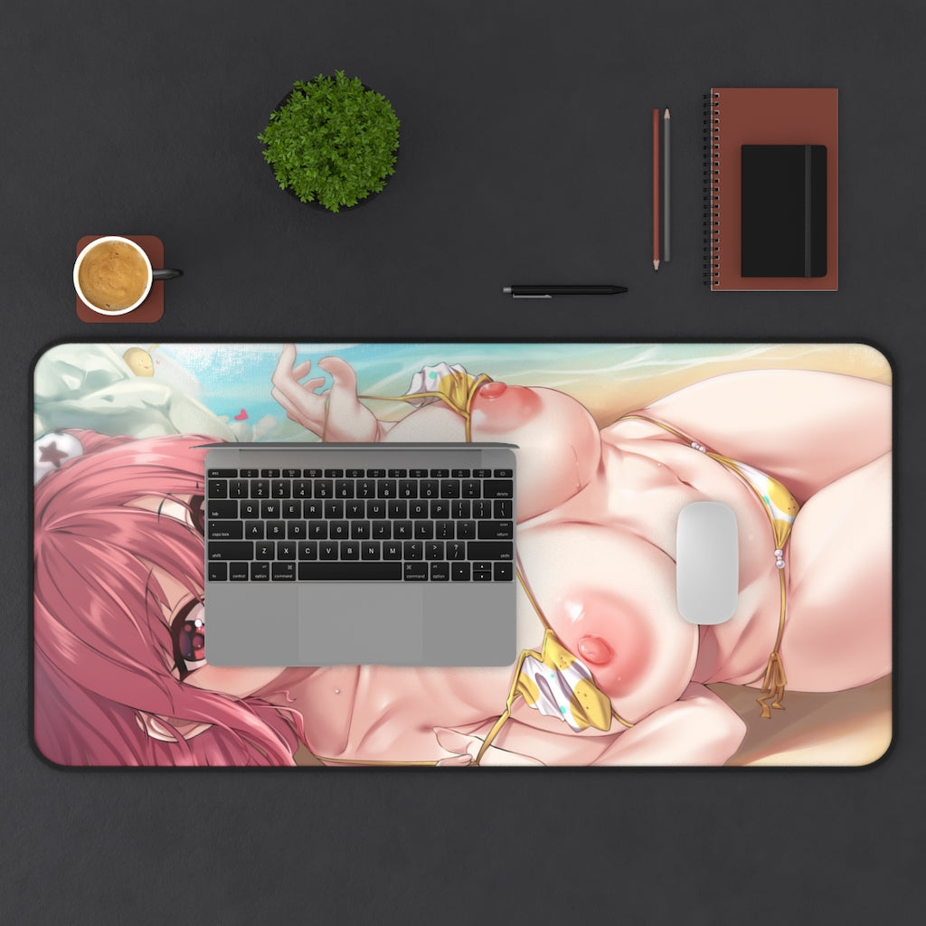 Honoka Bikini Mousepad - Dead Or Alive Large Desk Mat - Ecchi Nude Boobs Mouse Pad - Sexy Gaming Playmat
