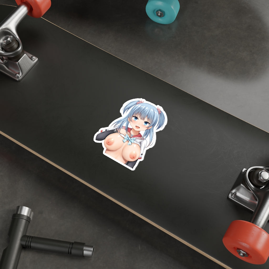 Puella Magi Madoka Magica Topless Rena Minami Waterproof Sticker - Ecchi Vinyl Decal