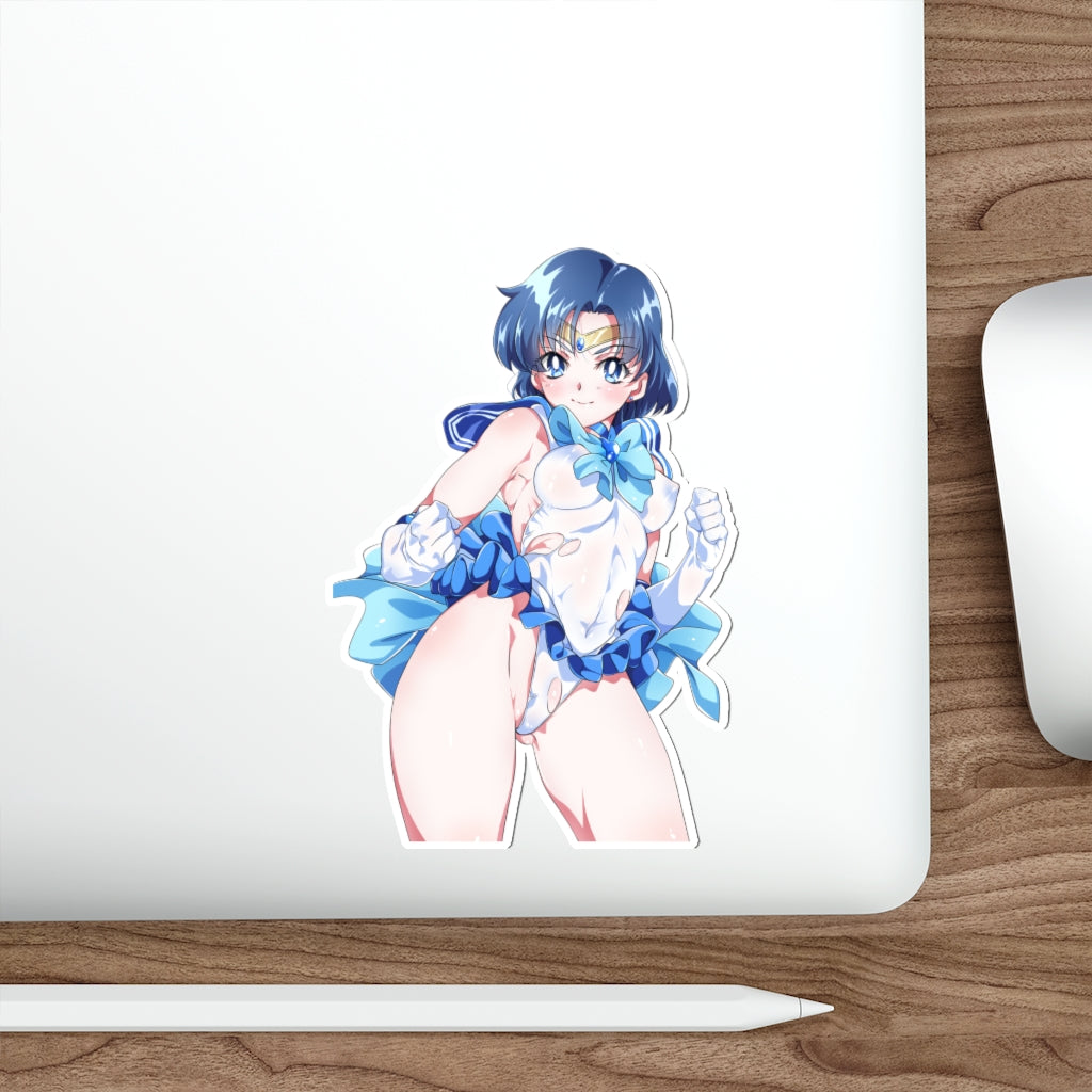 Sailor Mercury Waterproof Sticker - Sailor Moon Ecchi Vinyl Anime Car Decal